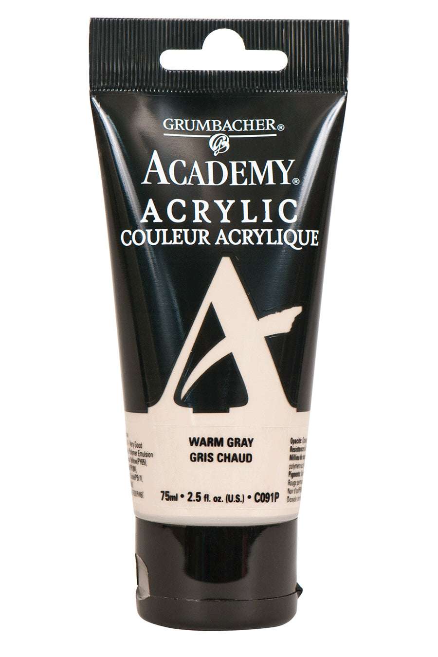 Grumbacher Mars Black Acrylic Paint Academy Color 150 mL - 5.07 FL OZ C13411